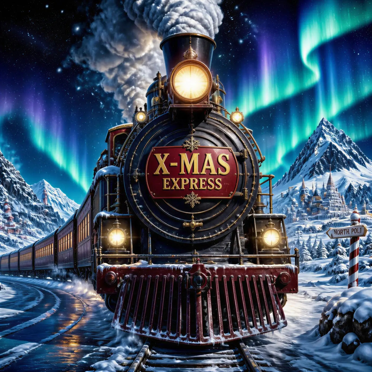 Kunstleder Panel X-MAS Express | Größenauswahl - P15 P20