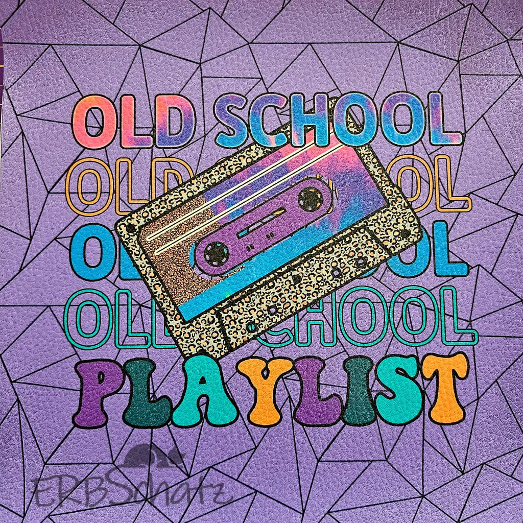 Kunstleder Panele 90’s Collection - Kassette Lila / 15x15cm