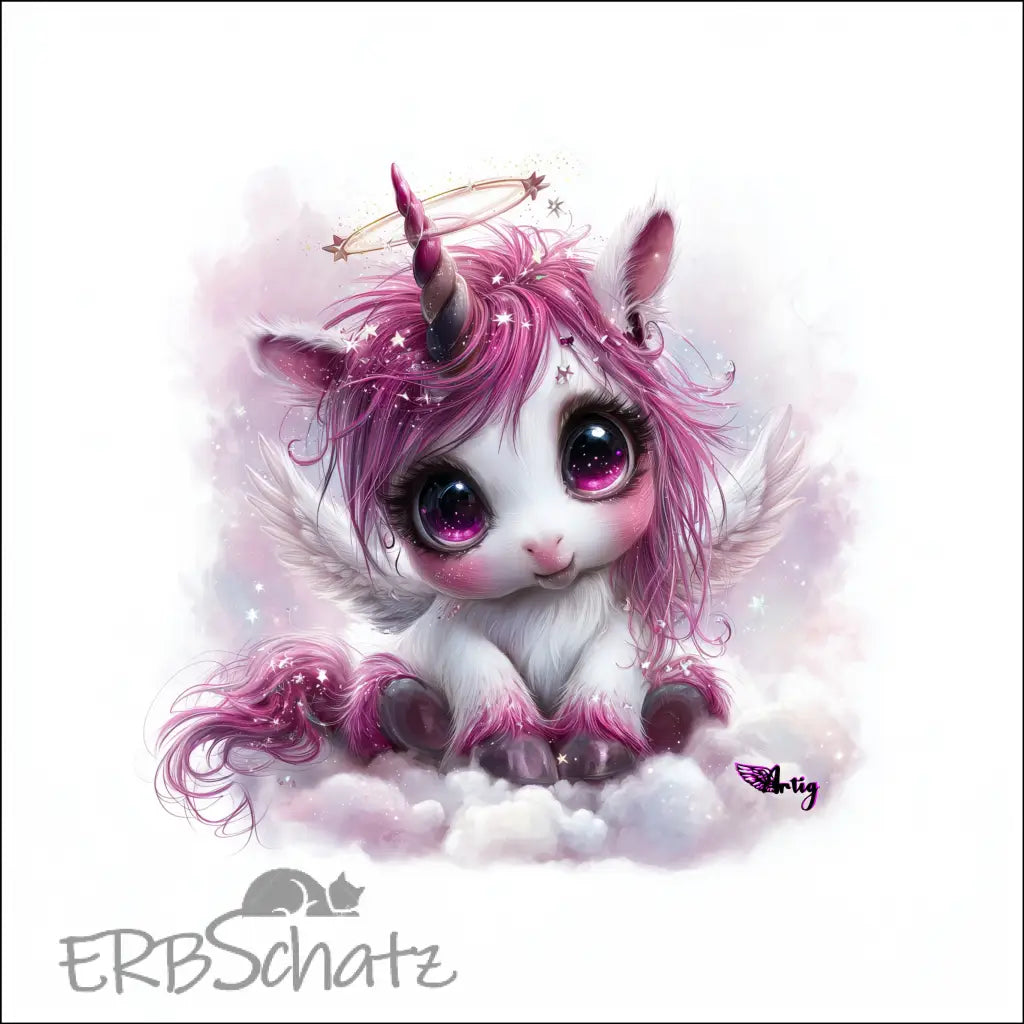 Kunstleder Panele Artig Angel Unicorn | 15x 15cm - P15