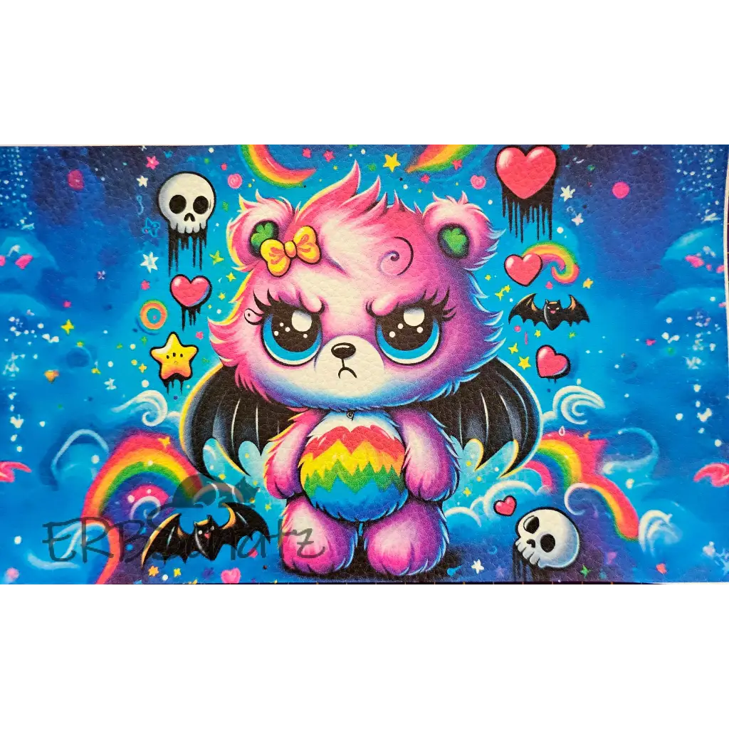 Kunstleder Panele Bears Collection - Pink Rainbow Bear