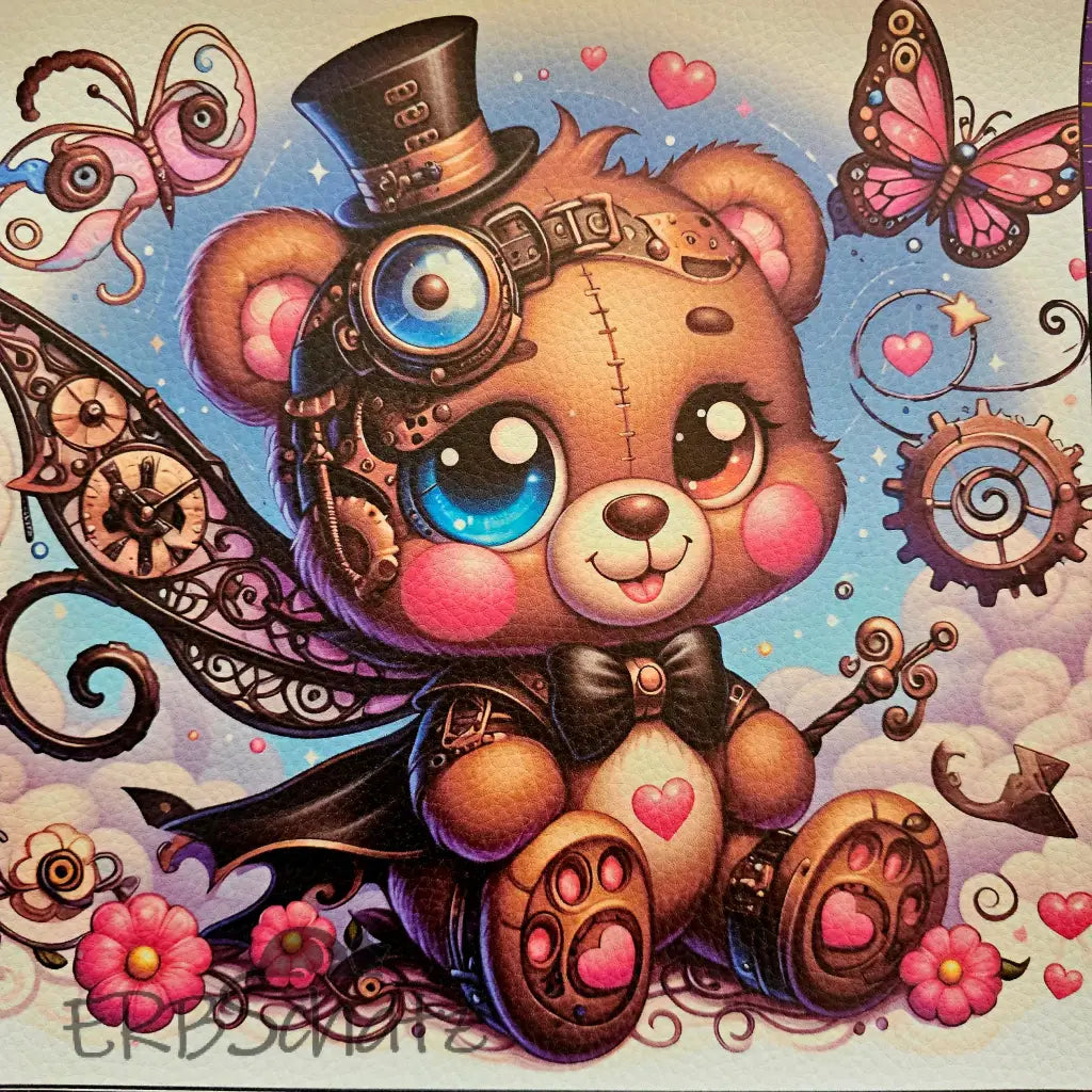 Kunstleder Panele Bears Collection - Steampunk Bear