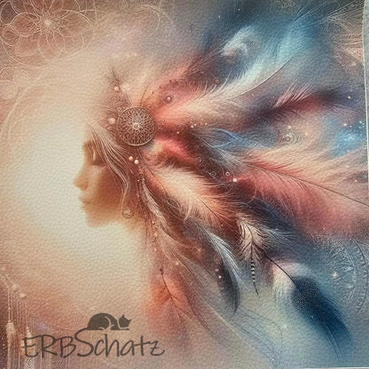 Kunstleder Panele Boho Light | 25x 25cm - Woman 25 - P25