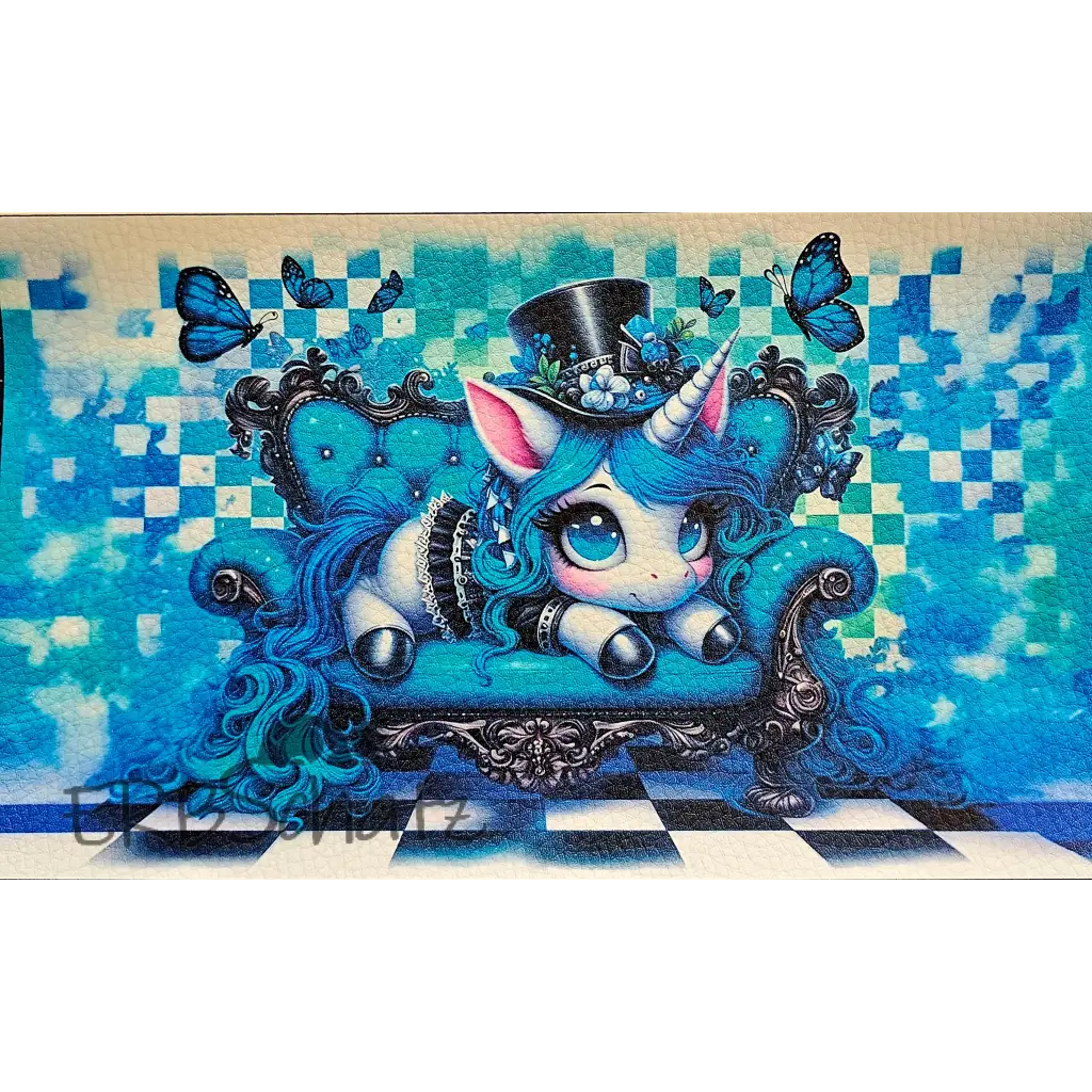 Kunstleder Panele Chillout Collection - Einhorn / 25x15cm