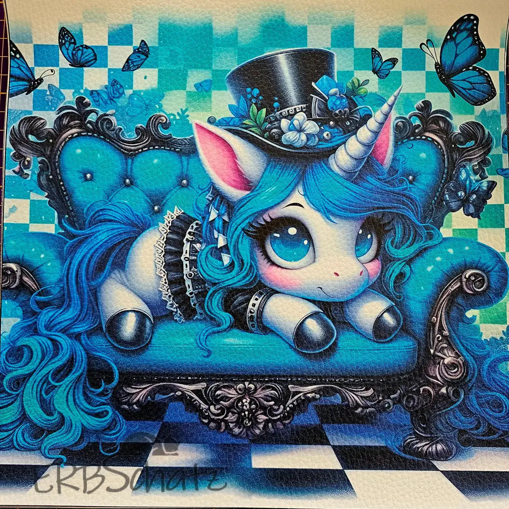 Kunstleder Panele Chillout Collection - Einhorn / 25x25cm