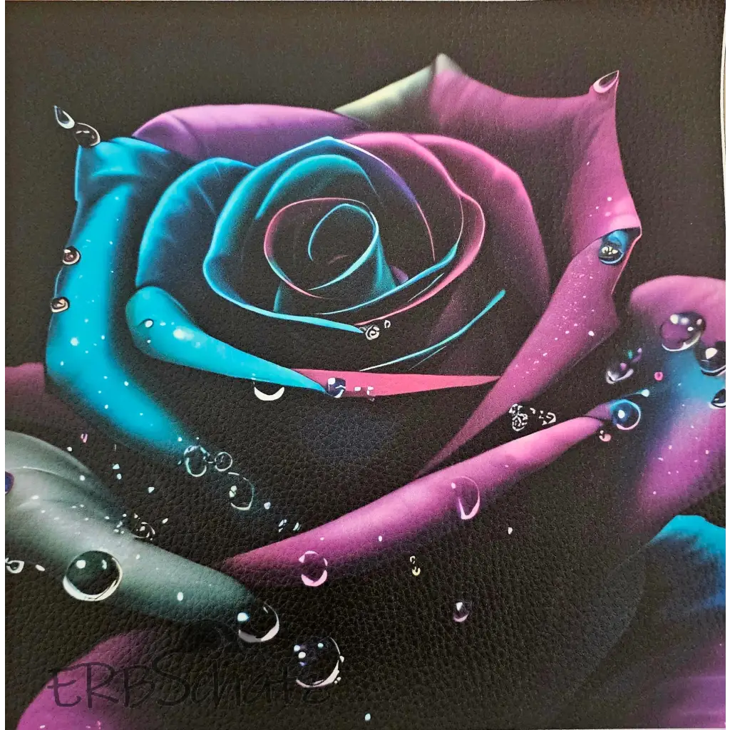 Kunstleder Panele Classic Rose Collection - Turquoise Rose