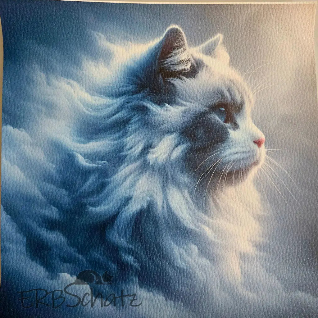 Kunstleder Panele Cloudy Cats Collection | 25x 25cm
