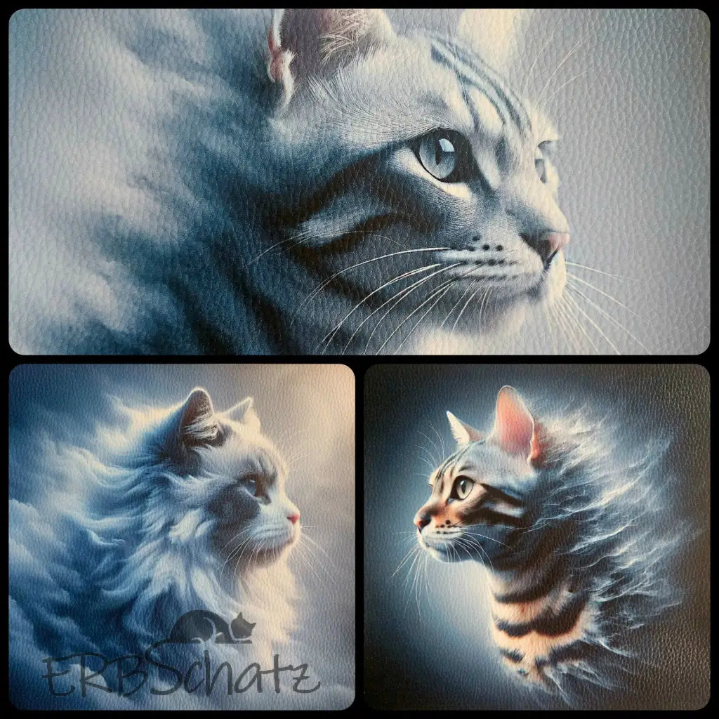 Kunstleder Panele Cloudy Cats Collection | 25x 25cm - P25