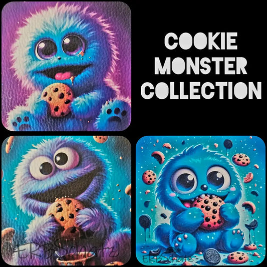 Kunstleder Panele CookieMonster 25x 25cm - P25