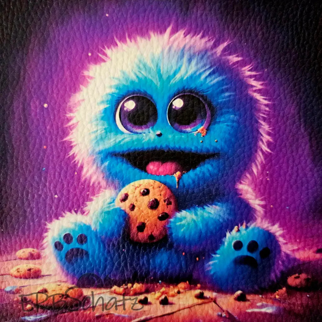Kunstleder Panele CookieMonster 30x 30cm P30