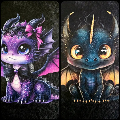 Kunstleder Panele Cute Dragons | 15x 15cm P15