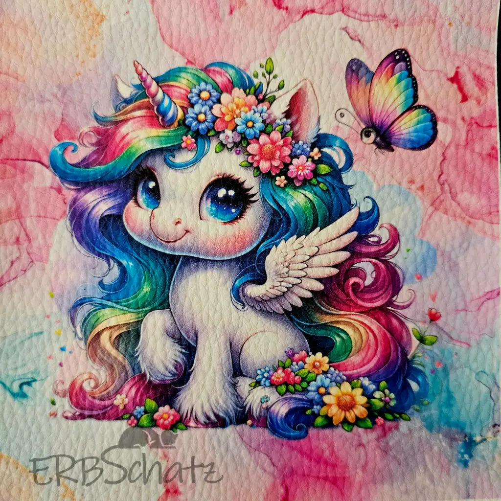 Kunstleder Panele Cute Einhorn Collection 15x 15cm - P15