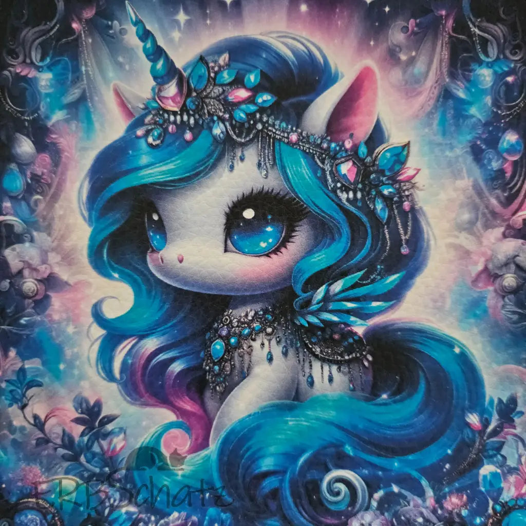 Kunstleder Panele Cute Einhorn Collection 15x 15cm - P15