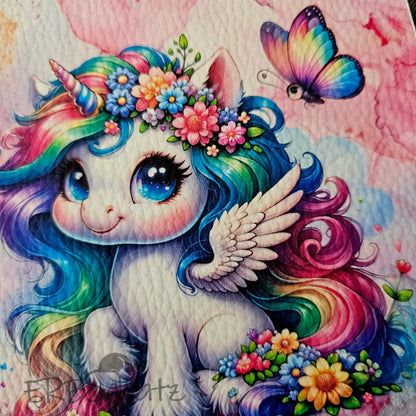 Kunstleder Panele Cute Einhorn Collection 15x 15cm - P15