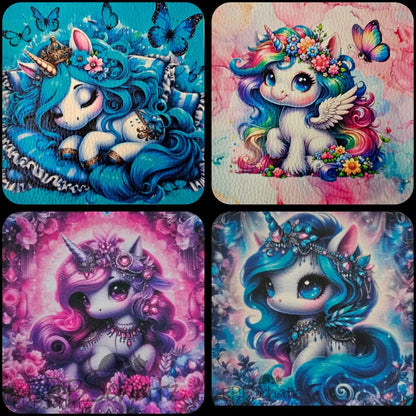 Kunstleder Panele Cute Einhorn Collection 15x 15cm - P15