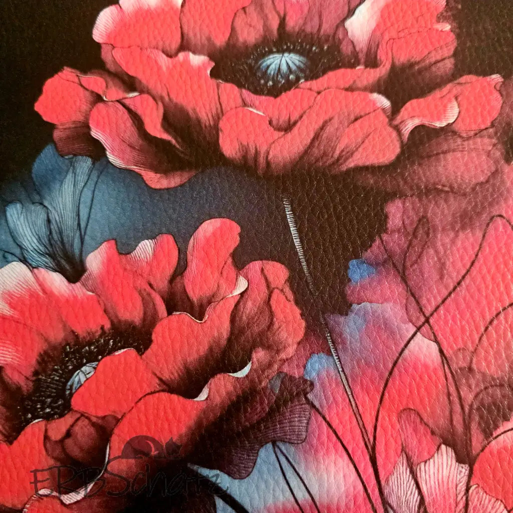 Kunstleder Panele Dark Flowers Collection | 25x 25cm P25
