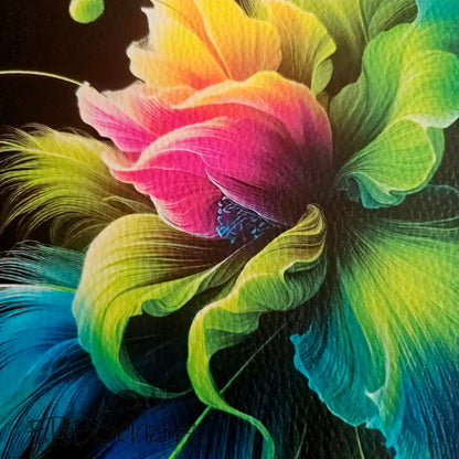 Kunstleder Panele Dark Flowers Collection | 25x 25cm P25