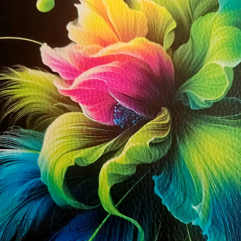 Kunstleder Panele Dark Flowers Collection | 30x 30cm - P30