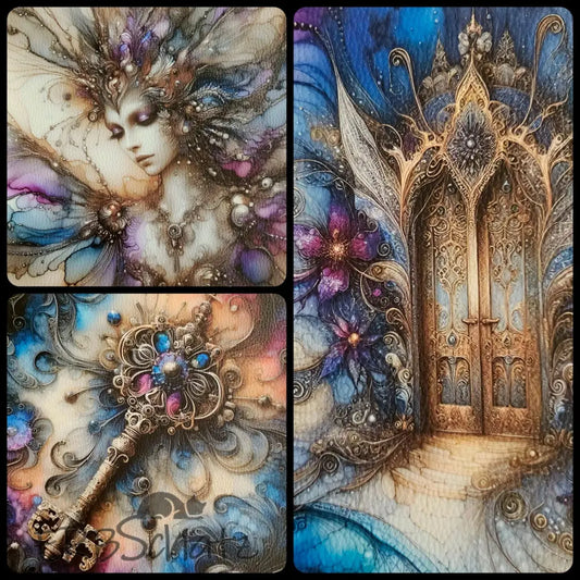Kunstleder Panele Feen Welt Collection | 25x 25cm P25