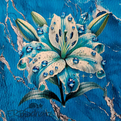 Kunstleder Panele Gems & Flowers 15x 15cm P15