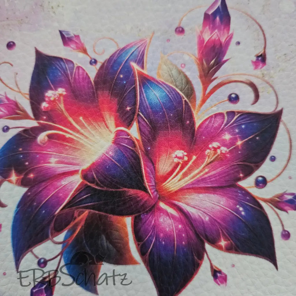 Kunstleder Panele Gems & Flowers 15x 15cm - P15