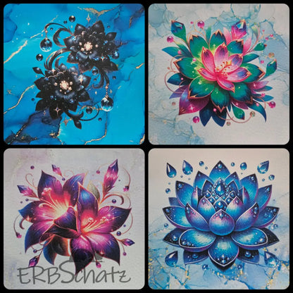 Kunstleder Panele Gems & Flowers 15x 15cm - P15