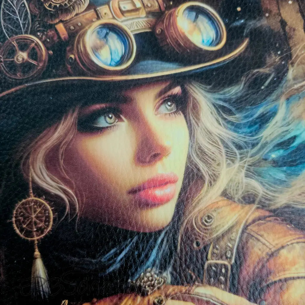 Kunstleder Panele Golden Steampunk Girl Collection 25 x cm