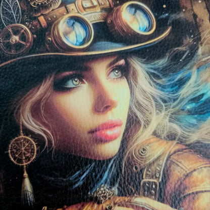 Kunstleder Panele Golden Steampunk Girl Collection 25 x cm