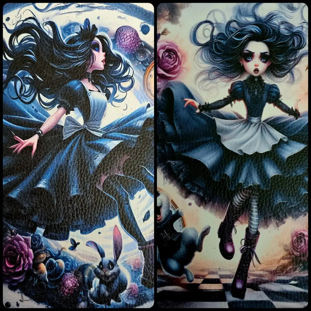Kunstleder Panele Goth Alice 25x 25cm - P25