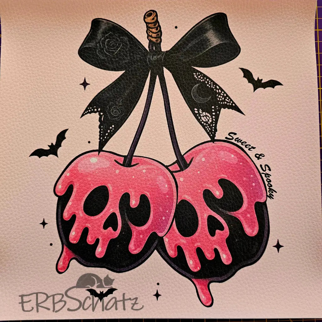 Kunstleder Panele Halloween Collection - Horror Kirsche