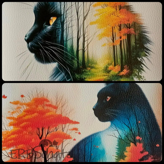 Kunstleder Panele Herbst Katzen Collection | 25x 25cm P25