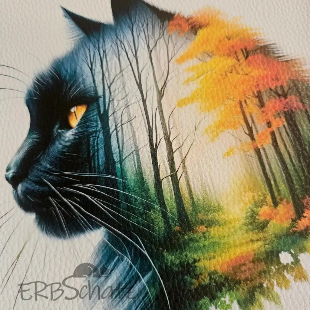 Kunstleder Panele Herbst Katzen Collection | 25x 25cm - P25