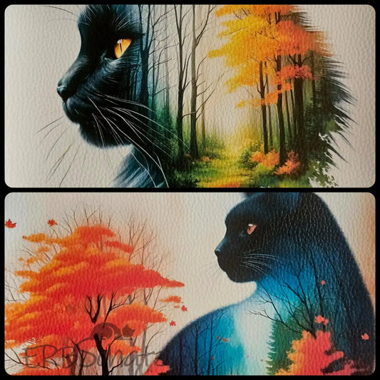 Kunstleder Panele Herbst Katzen Collection | 25x 25cm - P25
