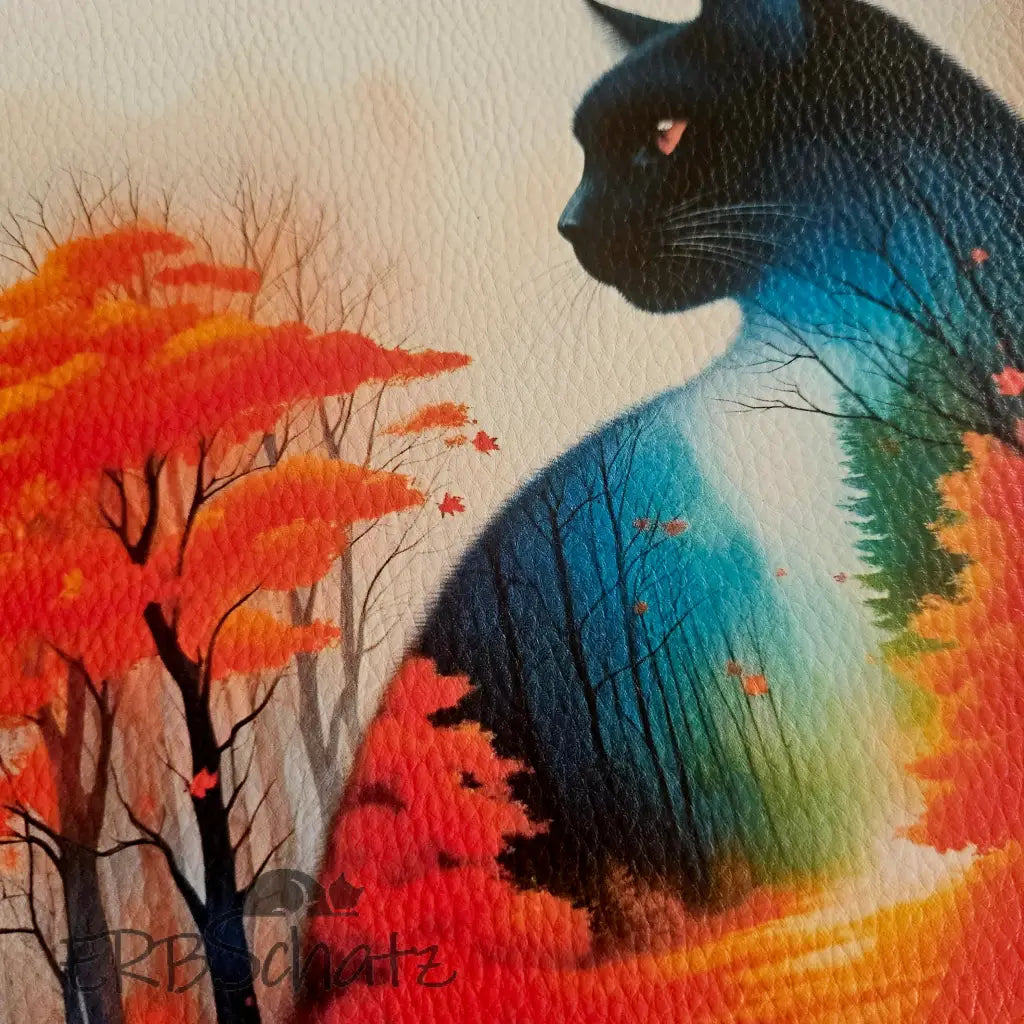 Kunstleder Panele Herbst Katzen Collection | 25x 25cm - P25