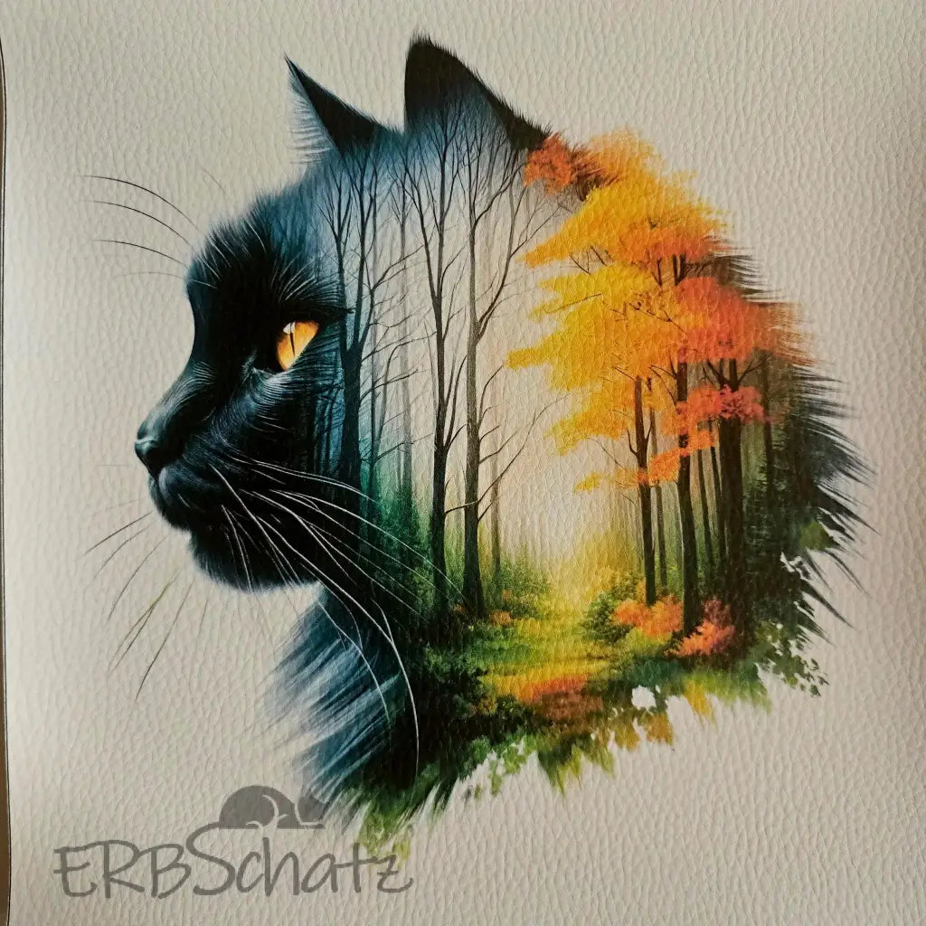 Kunstleder Panele Herbst Katzen Collection | 30x 30cm - P30