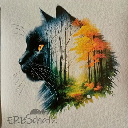 Kunstleder Panele Herbst Katzen Collection | 30x 30cm - P30