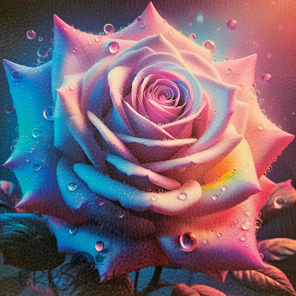 Kunstleder Panele Rose Collection - Lavender / 15x15cm