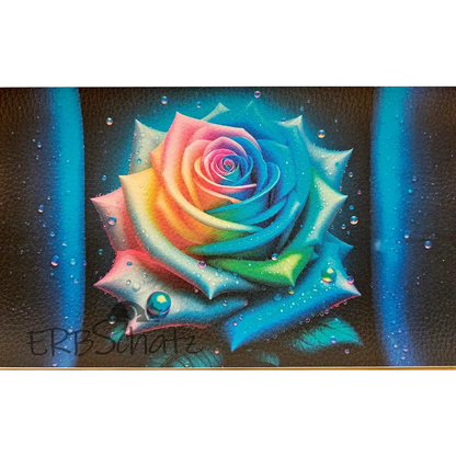 Kunstleder Panele Rose Collection - Turquoise / 25x15cm