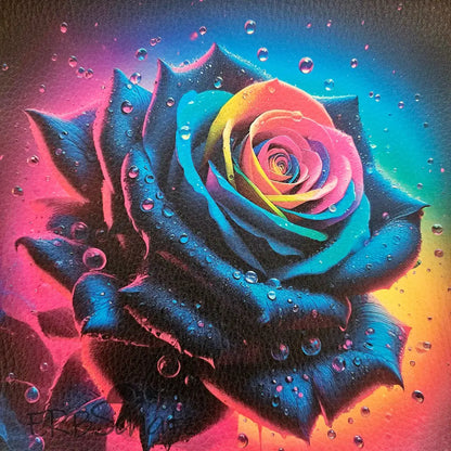 Kunstleder Panele Rose Collection - Vibrant / 15x15cm - P15