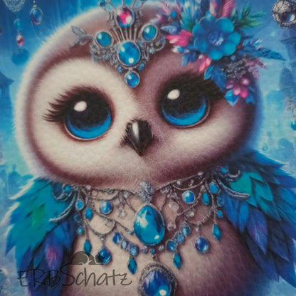 Kunstleder Panele Schmuckeule 15x 15cm - P15