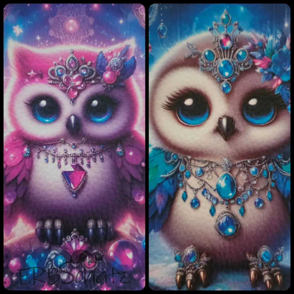 Kunstleder Panele Schmuckeule 15x 15cm - P15