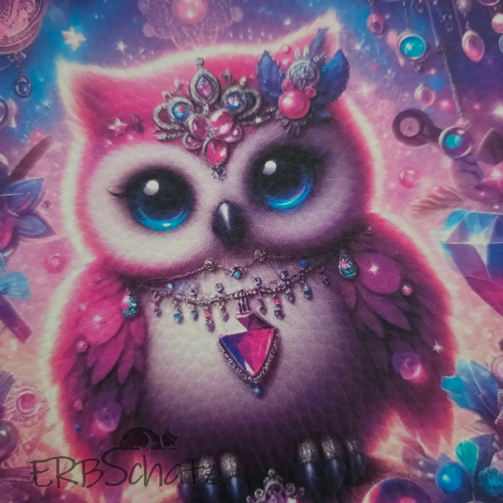 Kunstleder Panele Schmuckeule 15x 15cm - P15