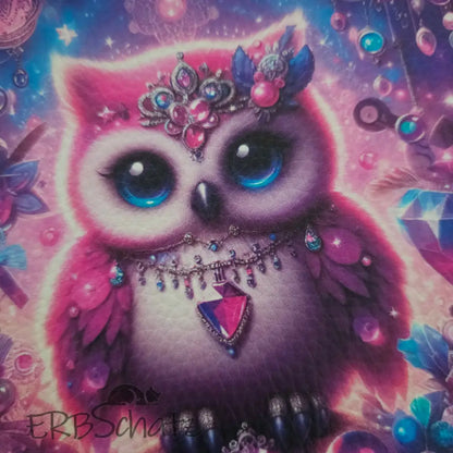 Kunstleder Panele Schmuckeule 15x 15cm - P15