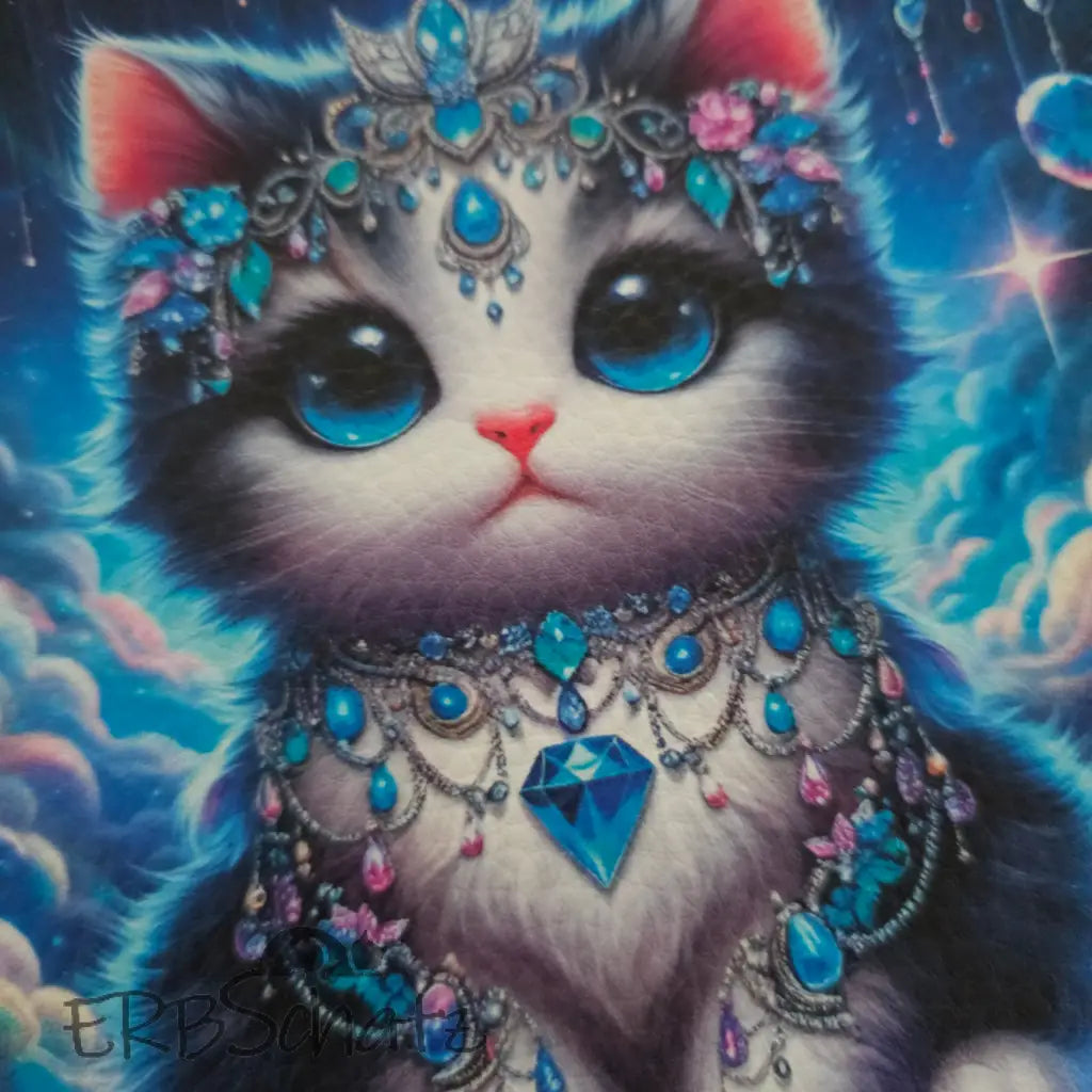 Kunstleder Panele Schmuckkatze 15x 15cm - P15