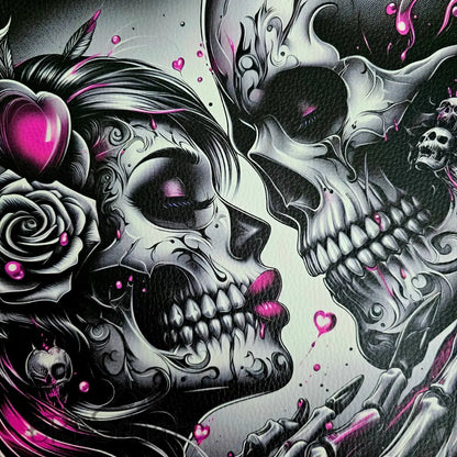 Kunstleder Panele Skeleton Lovers 30x30 cm - P30