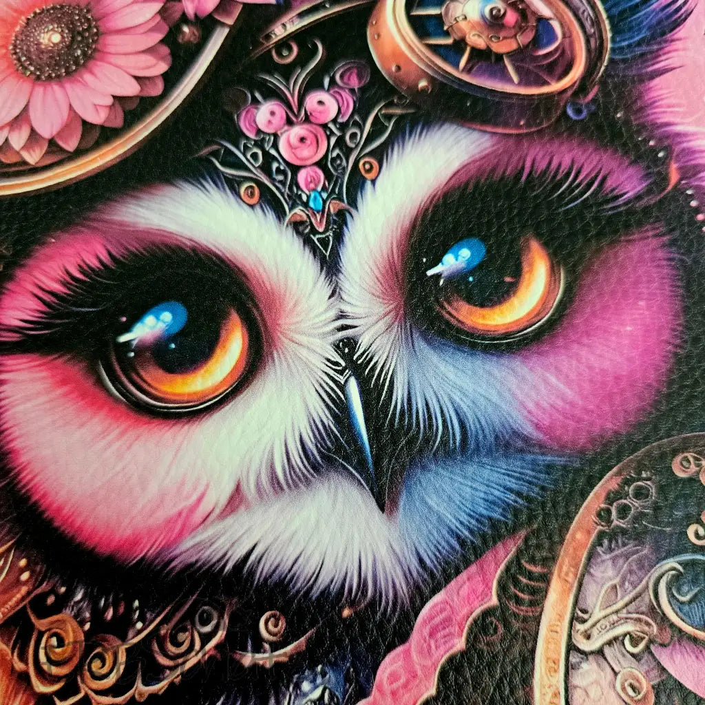Kunstleder Panele Steampunk Owl 25x25 cm - P25