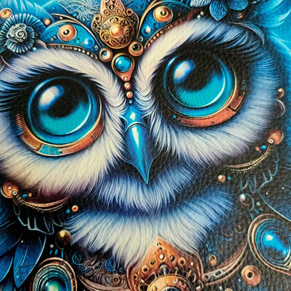 Kunstleder Panele Steampunk Owl 25x25 cm - P25