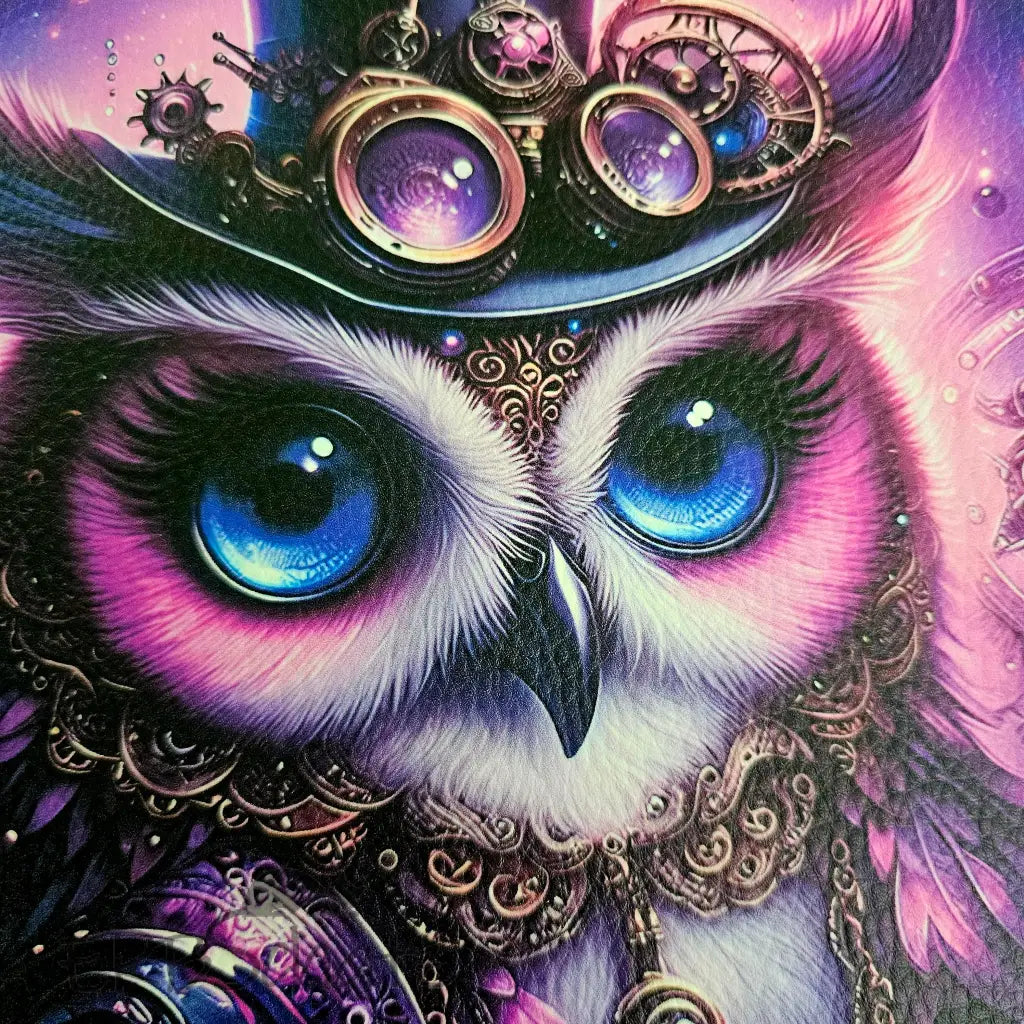 Kunstleder Panele Steampunk Owl 30x30 cm - P30