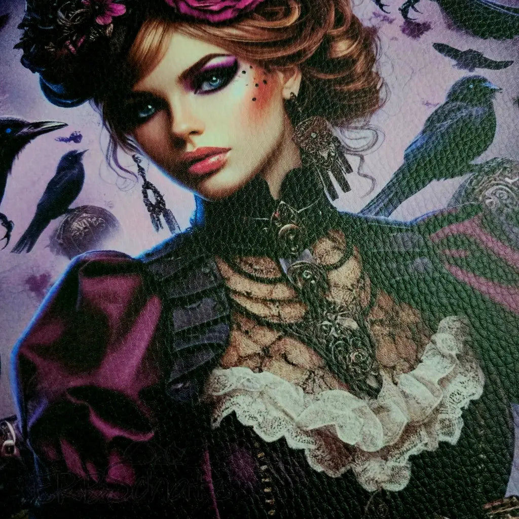 Kunstleder Panele Steampunk Raven Girl Collection 25 x cm