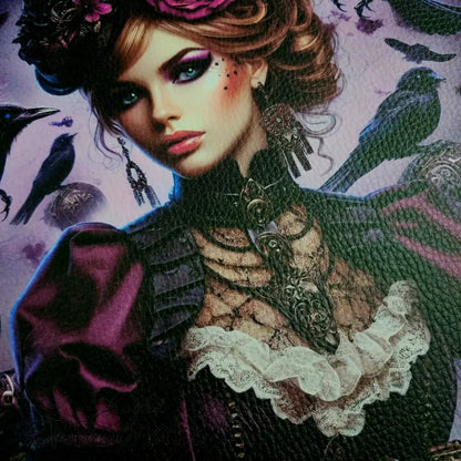 Kunstleder Panele Steampunk Raven Girl Collection 25 x cm
