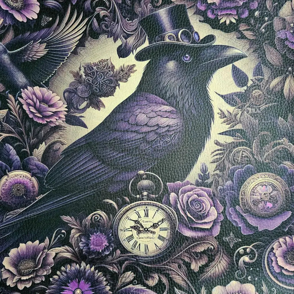 Kunstleder Panele Steampunk Raven Girl Collection 30 x 30cm